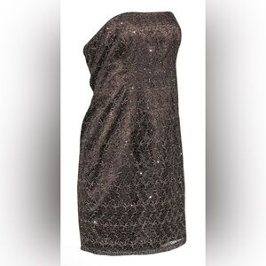 Adriana Papell copper colored sequined dress, size 6